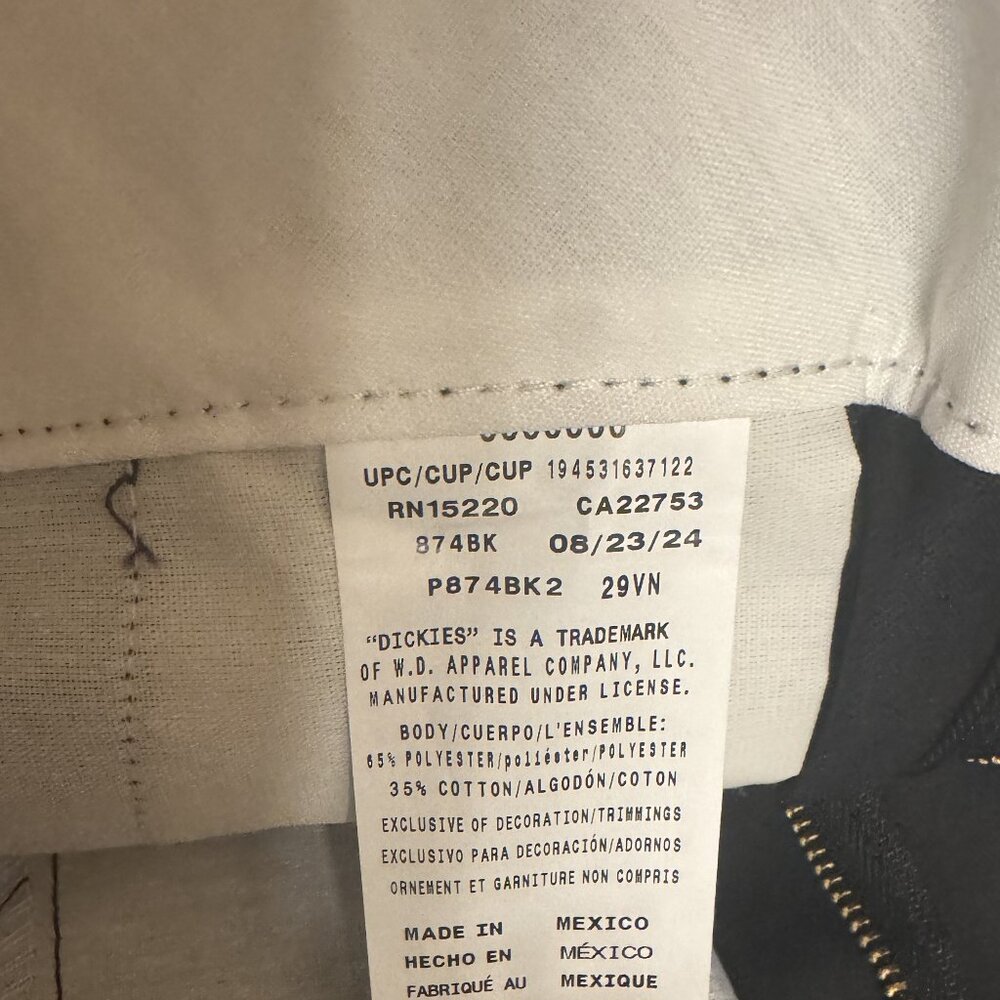 4 Dickies Original 874 Work Pants - 3 Black and 1 dark blue pants - all 34x30 - Picture 6 of 8